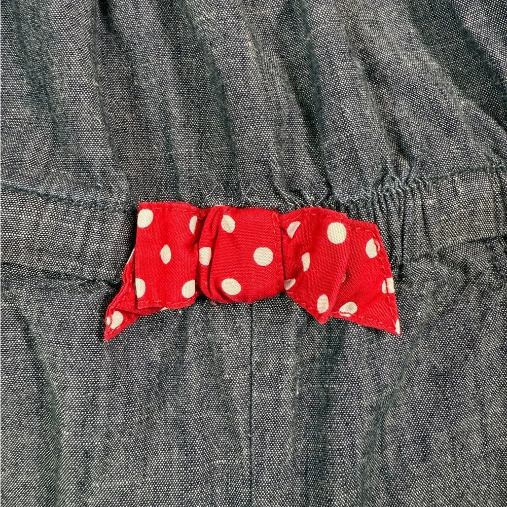 GYMBOREE Baby‎ Girls’ Chambray Smocked Ladybug Polka Dot Romper Preppy 12-18M